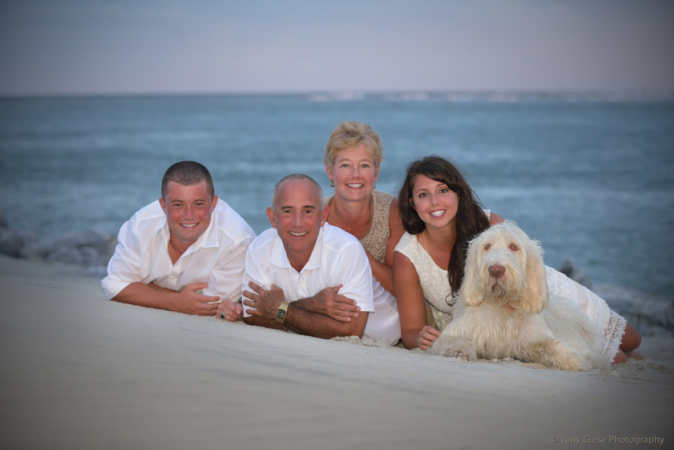 Wadsworth family beach portrait taken by professional photographer Tony Giese