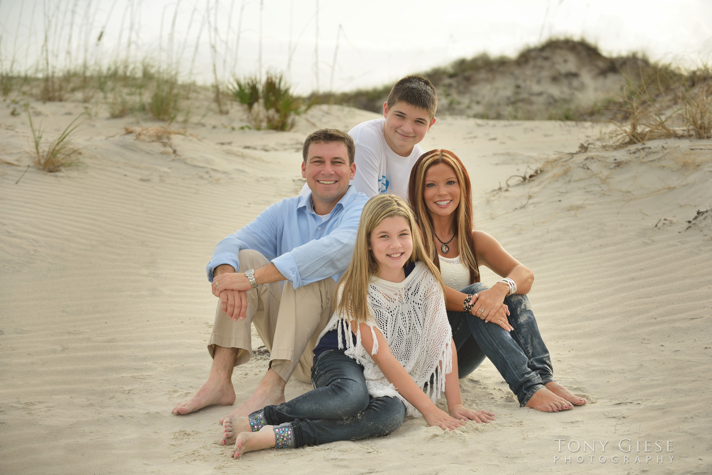 Family beach portraits by Tony Giese Photography